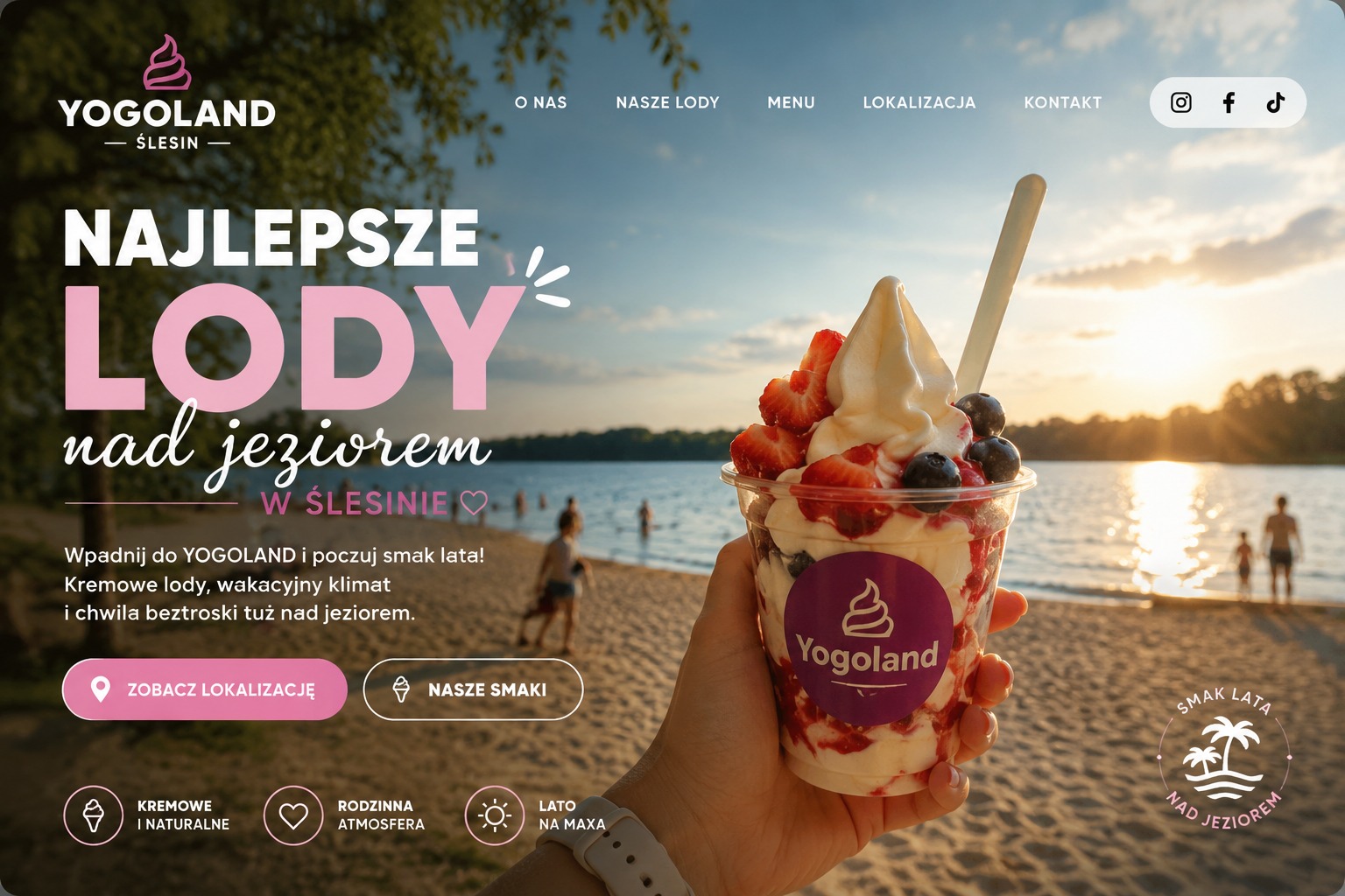 YOGOLAND Ślesin — najlepsze frozen yogurt nad jeziorem